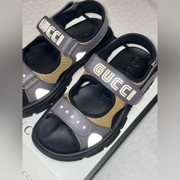 Gucci Aguru Men Sandals size 9 GUCCI Black Aguru Studded Men main image 3